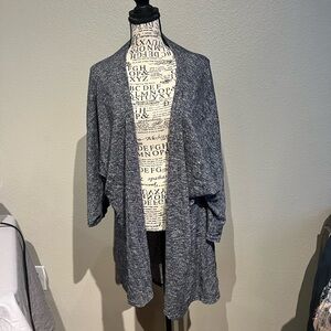 LuLaRoe Heathered Gray Open-Front Cardigan